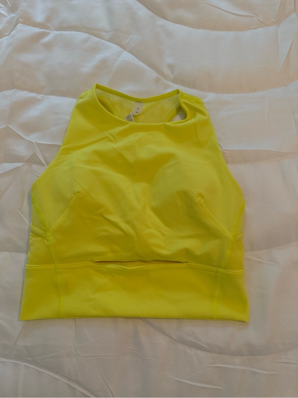 lululemon athletica Neon Yellow Crop Tank